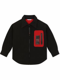 Dolce & Gabbana Kids куртка-рубашка с контрастными вставками