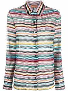 Missoni рубашка с узором зигзаг