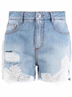 Ermanno Scervino джинсовые шорты с вышивкой