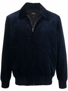 A.P.C. куртка на молнии с вышитым логотипом
