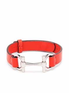 Salvatore Ferragamo кожаный браслет с декором Gancini