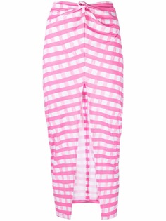 Jacquemus юбка миди в клетку