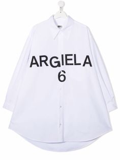 MM6 Maison Margiela Kids рубашка с логотипом
