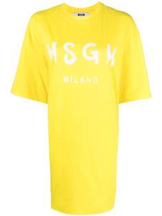 MSGM платье-футболка с логотипом