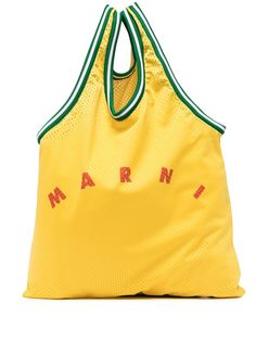 Marni сумка-тоут Jersey-style с логотипом