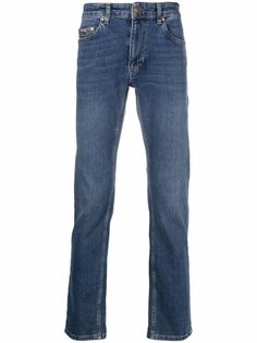 Versace Jeans Couture прямые джинсы с вышитым логотипом