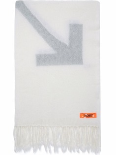 Off-White одеяло с логотипом Arrows и бахромой