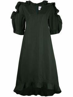 Jil Sander платье оверсайз длины миди с оборками