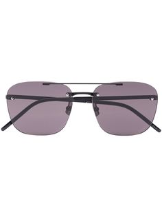 Saint Laurent Eyewear солнцезащитные очки в безободковой оправе