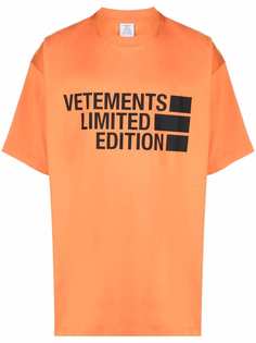 VETEMENTS футболка оверсайз с логотипом