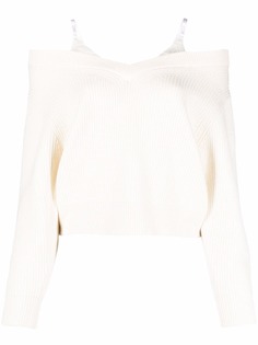 Alexander Wang джемпер с V-образным вырезом и открытыми плечами