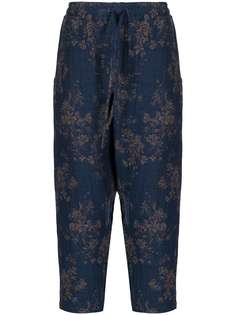 YMC шерстяные брюки Alva с цветочным принтом