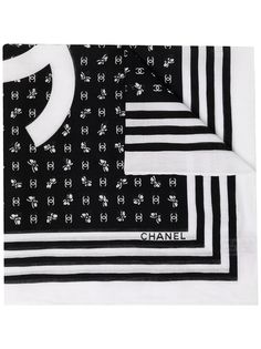 Chanel Pre-Owned шелковый платок 1990-х годов с логотипом CC