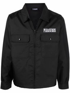 Pleasures куртка-рубашка с вышитым логотипом