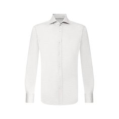 Рубашка из шелка и хлопка Brunello Cucinelli