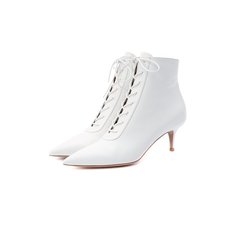 Кожаные ботильоны Gillilan на каблуке kitten heel Gianvito Rossi