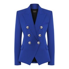 Приталенный двубортный жакет из шерсти Balmain
