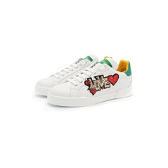 Кожаные кеды Portofino Dolce & Gabbana