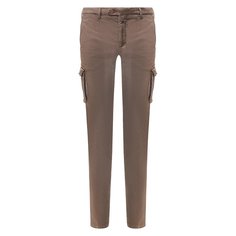 Брюки-карго из смеси льна и хлопка Kiton
