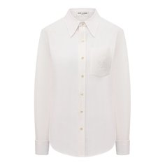 Рубашка из смеси льна и хлопка Saint Laurent