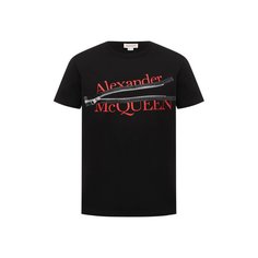 Хлопковая футболка Alexander McQueen