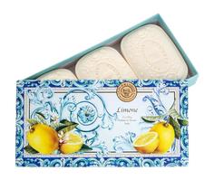 Набор натурального мыла Gourmandise Savon Parfume Limone Set с ароматом лимона, 3шт.