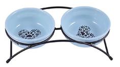 Миски на подставке КерамикАрт, для собак и кошек, двойные, 2х290мл