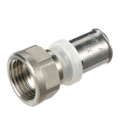 Пресс-муфта переходник внутренняя резьба 16 мм х 1/2" никелированная латунь Altstream