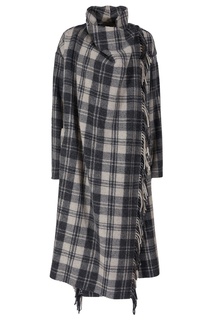 Серое клетчатое пальто Fleming Isabel Marant
