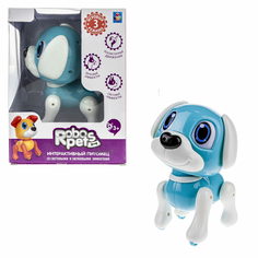 Интерактивная игрушка 1TOY RoboPets робо-щенок Пудель, со световыми и звуковыми эффектами (бело-голубой)