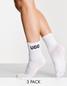 Набор из 3 пар белых носков UGG Clare-Белый