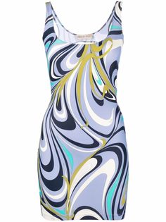 Emilio Pucci приталенное платье с принтом Onde