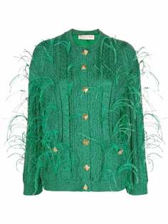 Valentino кардиган с перьями