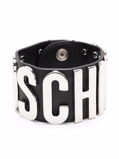 Moschino браслет-кафф с логотипом