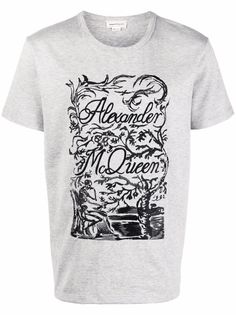 Alexander McQueen футболка с вышитым логотипом