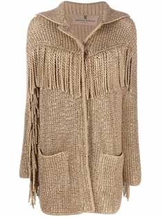 Ermanno Scervino кардиган с бахромой и эффектом металлик