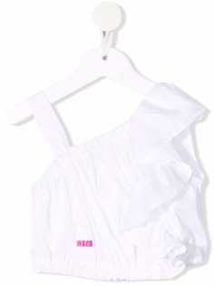 MSGM Kids укороченный топ с оборками