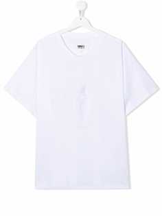 Maison Margiela футболка с тисненым логотипом