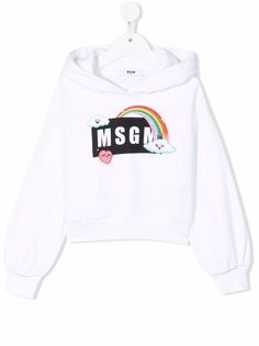 MSGM Kids худи с принтом Moody Rainbow