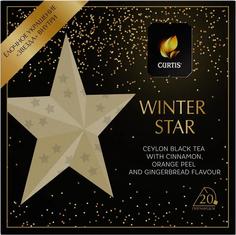 Чай черный Curtis Winter Star с ароматом имбирного пряника, 20 пирамидок