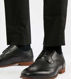 Черные кожаные броги для широкой стопы KG By Kurt Geiger-Черный