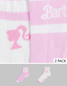 Набор из 2 носков розового и белого цветов Skinnydip x Barbie-Розовый цвет