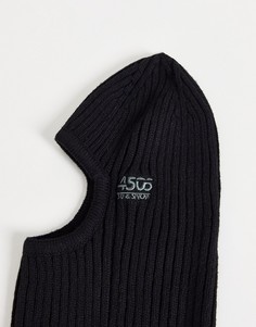 Горнолыжная балаклава в рубчик ASOS 4505-Черный цвет
