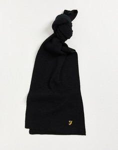 Черный шарф с логотипом Farah-Черный цвет