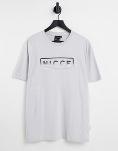 Серая футболка с вышивкой Nicce Powell-Серый