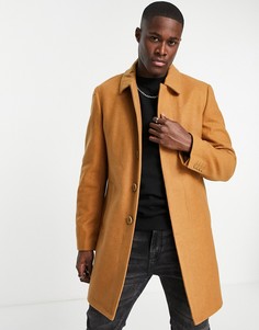 Пальто на пуговицах с воротником French Connection-Коричневый цвет