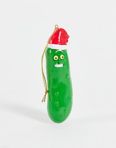 Новогодняя елочная игрушка «соленый огурец» Typo x Rick & Morty-Зеленый цвет