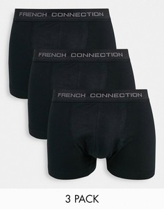 Набор из 3 черных боксеров French Connection-Черный