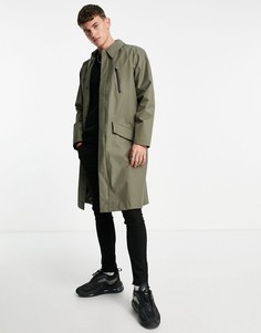 Водонепроницаемый макинтош цвета хаки Topman-Зеленый цвет