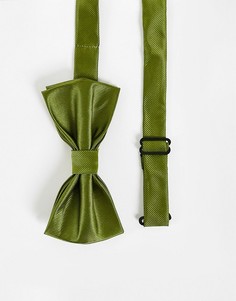 Оливково-зеленый атласный галстук-бабочка Gianni Feraud-Зеленый цвет